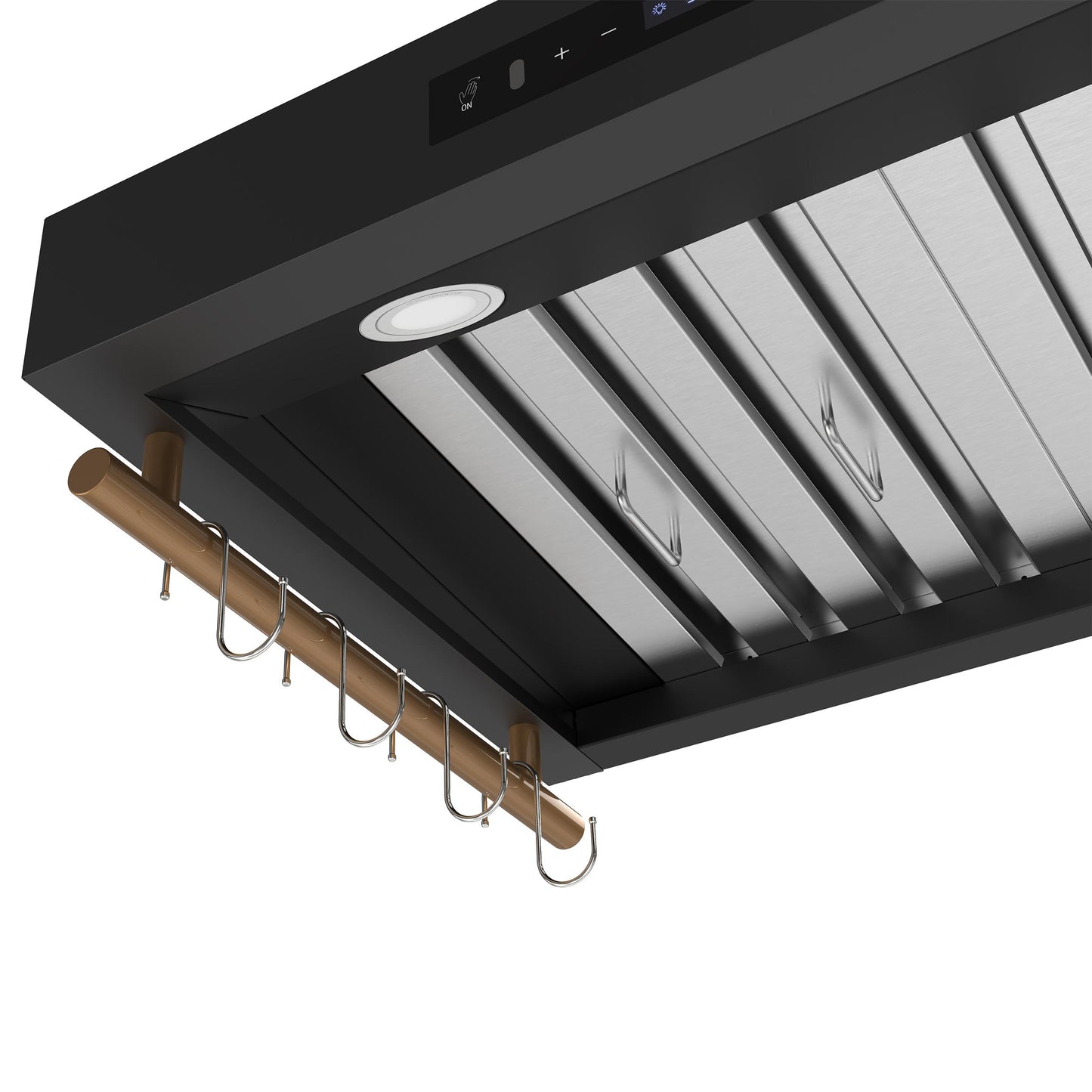 Forno FRHWM550330BLK Forno Venezia 30 Inch Wall-Mounted Range Hood In Black With Touch Controls And Baffle Filters