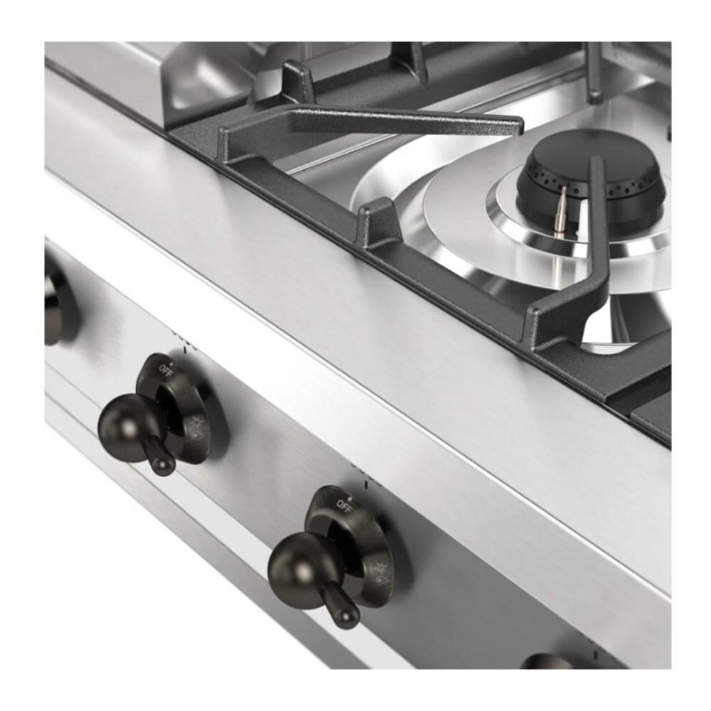 Ilve UHCP48FNSSB Ilve Uhcp48Fnssb Nostalgie Ii 48 Inch Built-In Gas Rangetop With Griddle, In Stainless Steel (Natural Gas, Burnished)