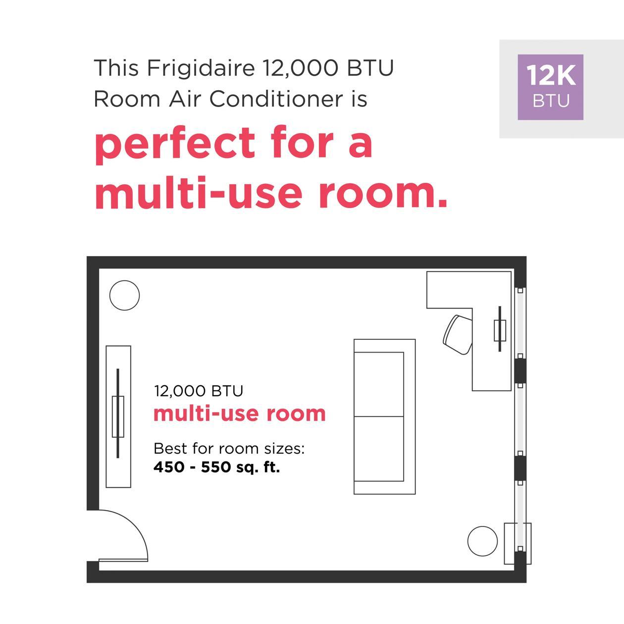 Frigidaire GHWW125TE1 12,000 Btu Inverter Window Room Air Conditioner With Wi-Fi (Energy Star)