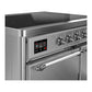 Ilve UMDIB40QNR3SSC Ilve Umdib40Qnr3Ssc Majestic Iii 40 Inch Induction Range With 6 Elements, 3.82 Cu. Ft. Total Oven Capacity (Solid Door, Stainless Steel, Chrome)