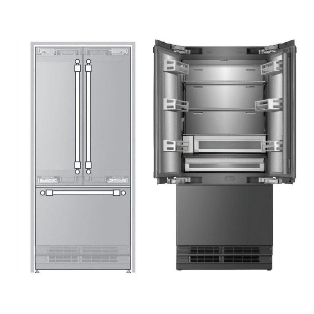 Ilve URFD36SIWPRY Ilve Urfd36Siwpry 36 Inch Built-In French Door Refrigerator With 19.5 Cu. Ft. Capacity, Internal Water Dispenser, Ice Maker, Energy Star, Sabbath Mode