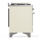 Ilve UM36FQNR3AWCLP Ilve Um36Fqnr3Awclp Majestic Iii 36 Inch Dual Fuel Range With 6 Black Brass Burners And Griddle, Dual Function Burner Up To 25,000 Btu (Solid Door, Antique White, Chrome, Liquid Propane)