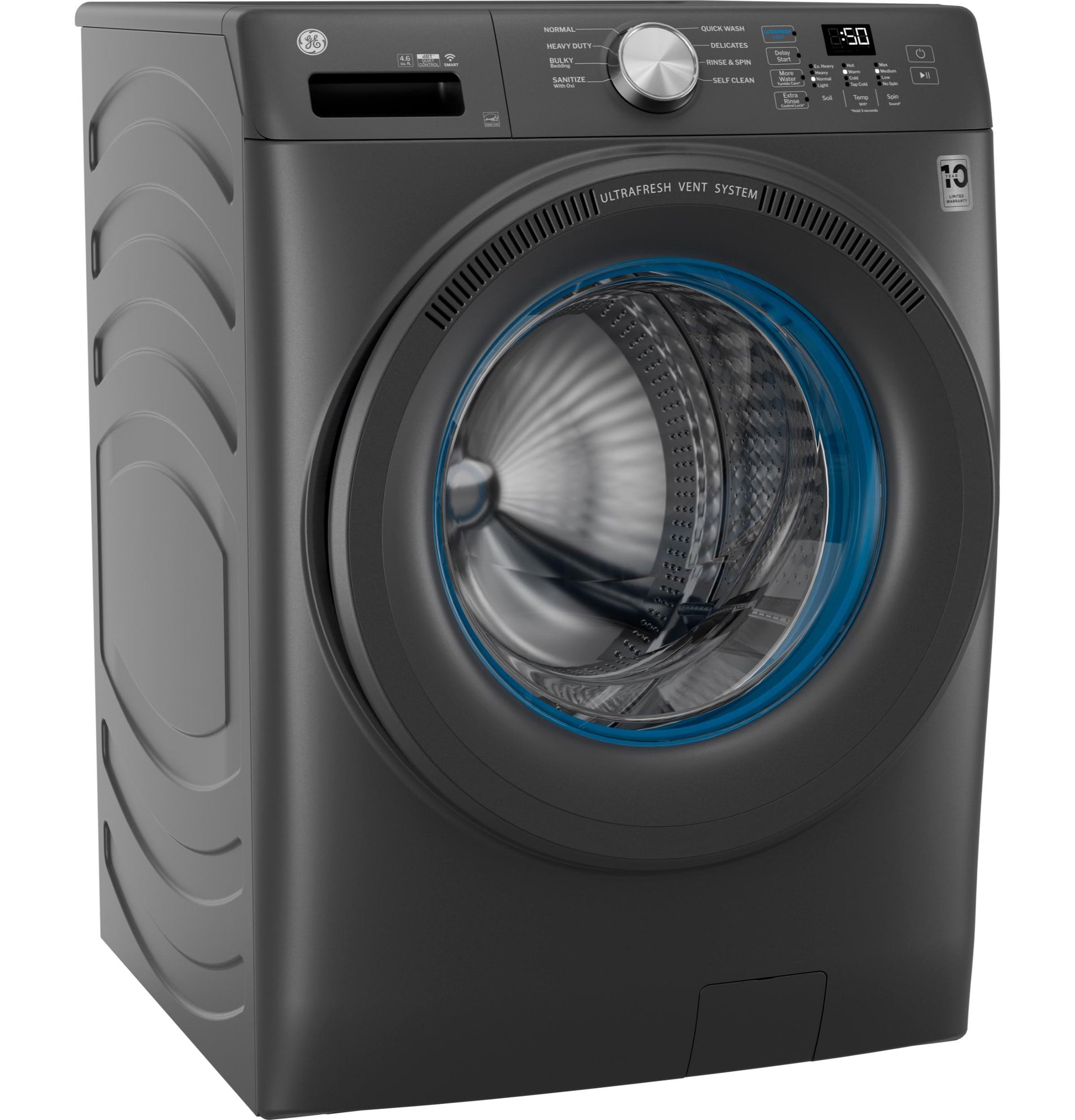 Ge Appliances GFW350SPYDS Ge® Energy Star® 4.6 Cu. Ft. Capacity Smart Front Load Washer With Ultrafresh Vent System With Odorblock™