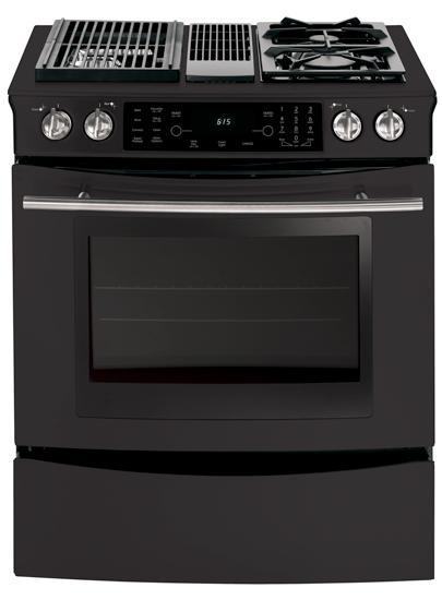 Jennair JDS9860BDB 30" Modular Downdraft Slide-In Dual Fuel Range With Convection