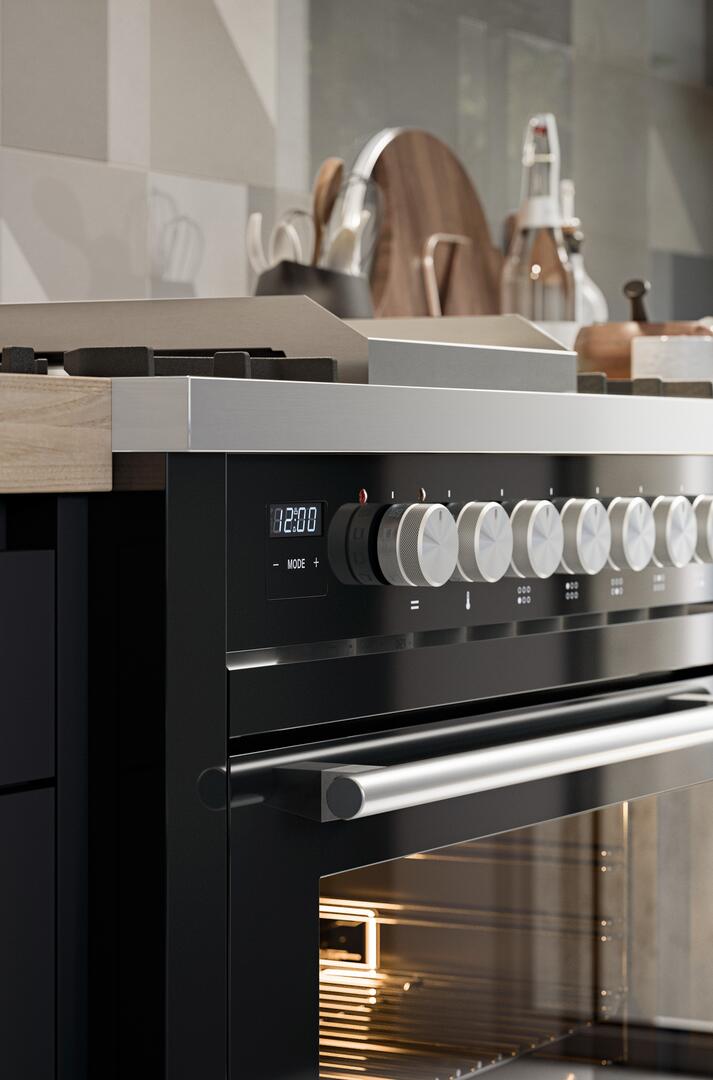 Ilve UPD40FWMPWHLP Professional Plus Ii 40 Inch Dual Fuel Liquid Propane Freestanding Range In White With Trim