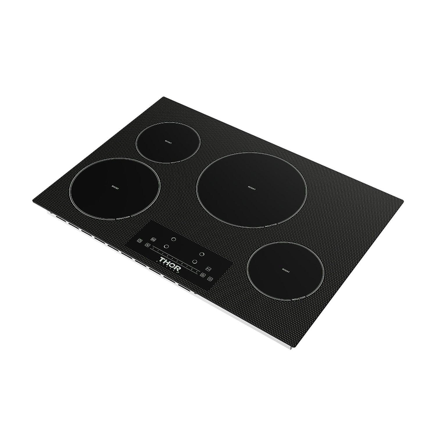 Thor Kitchen PIH30 30 Inch 4-Element Induction Cooktop In Black With Touch Controls