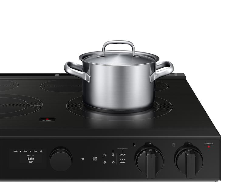 Samsung NSE6DB850012 Bespoke 6.3 Cu. Ft. Smart Slide-In Electric Range With Air Sous Vide & Air Fry In White Glass