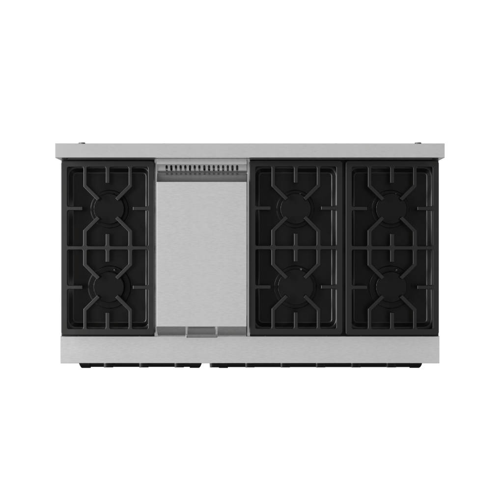 Thor Kitchen RSG48ELPBLK 48 Inch Professional Lp Range With Pro-Style Knobs In Stainless Steel/Black Gordon Ramsay Series - Rsg48Elp-Blk