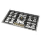Ilve UHCPT95NSSG Ilve Uhcpt95Nssg Nostalgie Ii 36 Inch Built-In Gas Cooktop With Total Black Brass Burners, In Stainless Steel (5 Sealed Burners, Natural Gas)
