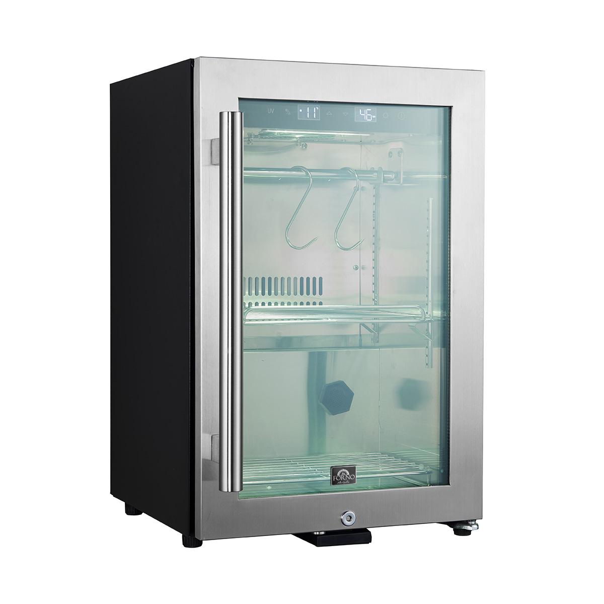 Forno FFSDA686417 Forno Asciutto 17-Inch Dry Aging Cabinet, Stainless Steel 304, 1.84 Cu.Ft, Led Lighting, Adjustable Shelves