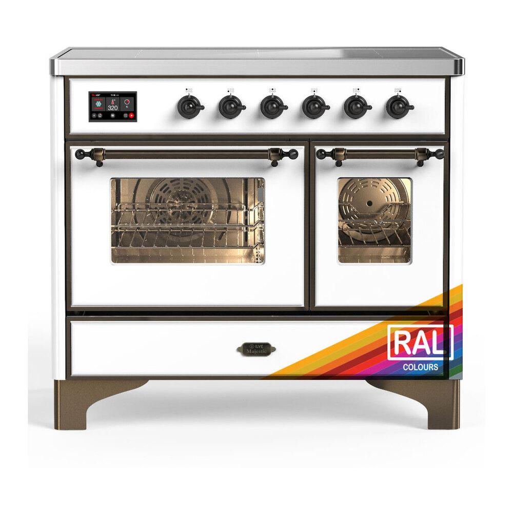 Ilve UMDIB40NR3RAB Ilve Umdib40Nr3Rab Majestic Iii 40 Inch Induction Range With 6 Elements, 3.82 Cu. Ft. Total Oven Capacity (Triple Glass Door, Ral, Burnished)