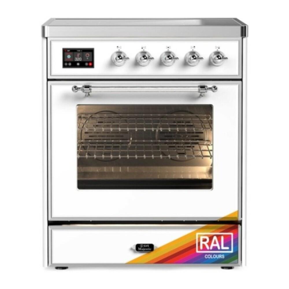 Ilve UMIB30NR3RAC Ilve Umib30Nr3Rac Majestic Iii 30 Inch Induction Range With 4 Elements, 4 Cu. Ft. Oven Capacity (Triple Glass Door, Ral, Chrome)