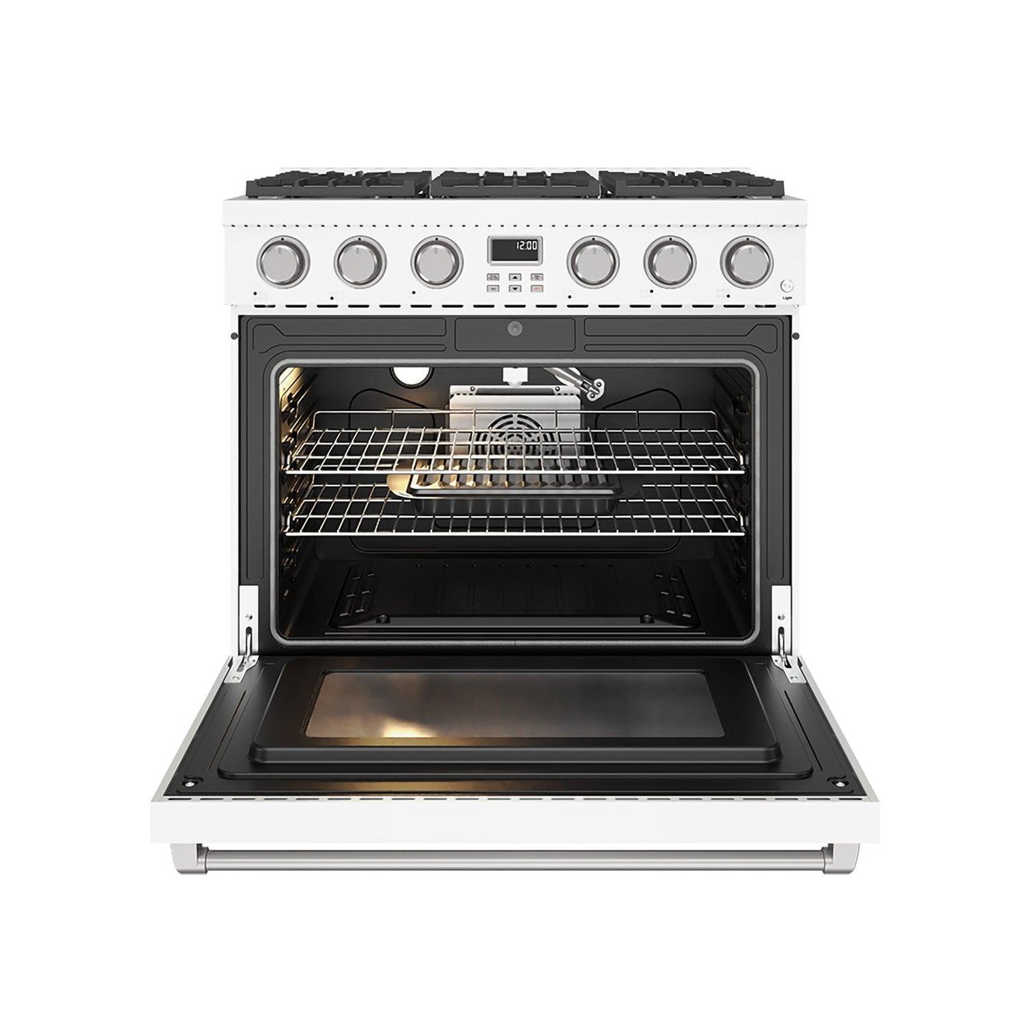 Thor Kitchen ARG36WLP 36 Inch Liquid Propane Range In White - Contemporary Professional