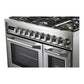 Verona VUFSGE365DSS Verona Vufsge365Dss 36 Inch Ultima Collection Double Oven Dual Fuel Range With 5 Brass Burners, 4.1 Cu. Ft. Total Oven Capacity