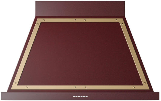 Ilve UANB40BUG Nostalgie 40 Inch Burgundy Wall Mount Range Hood