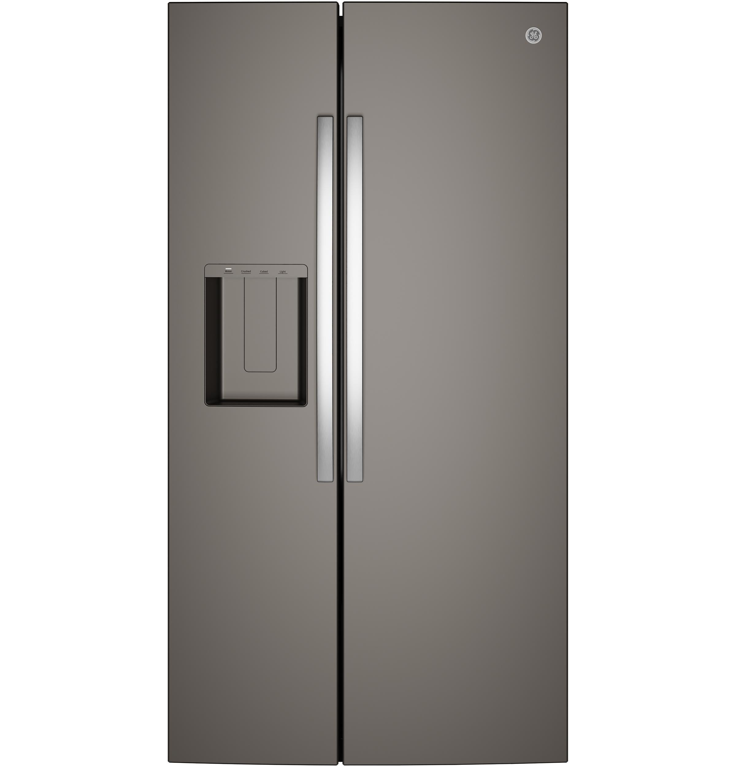 Ge Appliances GZS24NMYES Ge® 23.6 Cu. Ft. Counter-Depth Side-By-Side Refrigerator With Extra Tall Dispenser And In-Door Icemaker