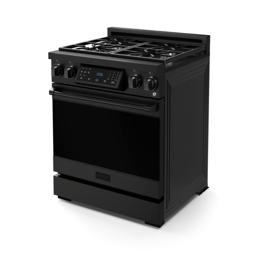 Thor Kitchen RSG30B 30 Inch Professional Gas Range With Tilt Panel Touch Control In Black Gordon Ramsay Series - Rsg30B