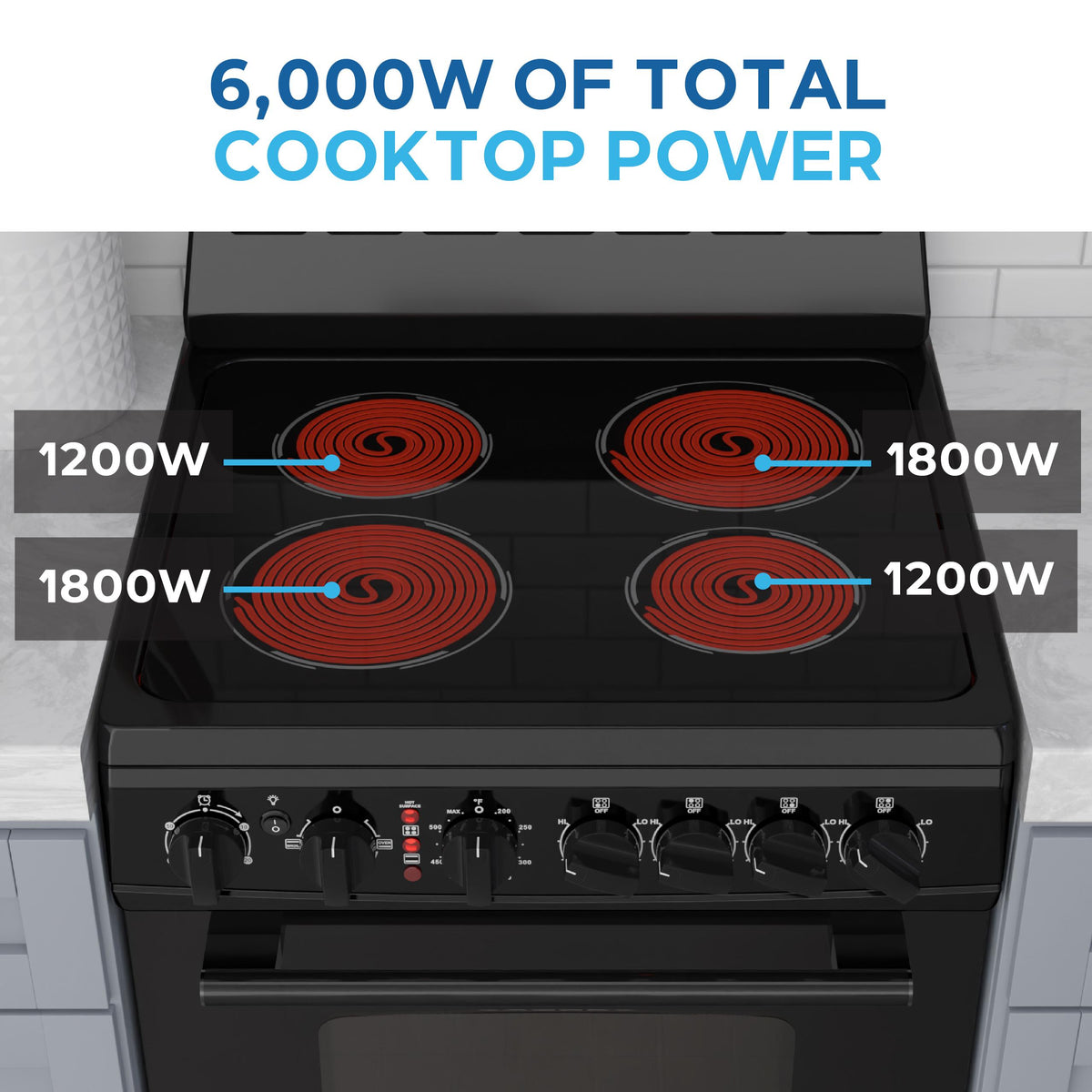 Avanti CERU240P1B Avanti 24-Inch Freestanding Electric Range With Ceramic Glass Cooktop, In Black (Ceru240P1B)