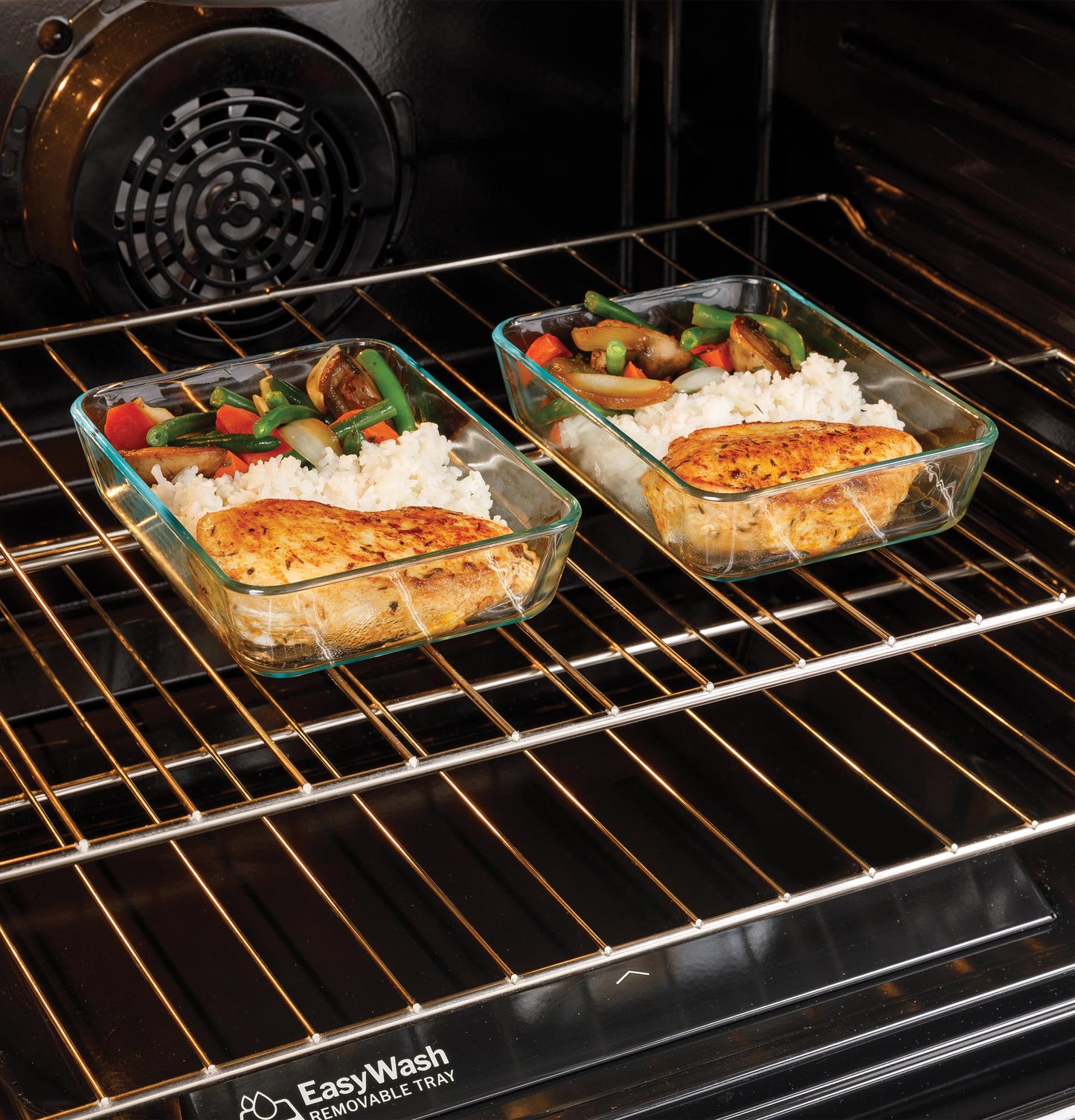 Ge Appliances GRS600AVWW Ge® 30" Slide-In Electric Convection Range With No Preheat Air Fry And Easywash&#8482; Oven Tray