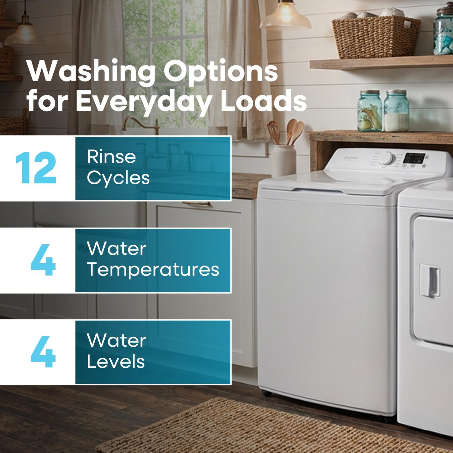 Element Appliance ENTW3925EW Element 3.9 Cu. Ft. Top Load Washer With Agitator - White (Entw3925Ew)