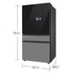 Samsung RF90F23BECR Bespoke 23 Cu. Ft. Counter Depth 4-Door French Door Refrigerator With Ai Home & Ai Vision Inside™ In Charcoal Glass And Stainless Steel
