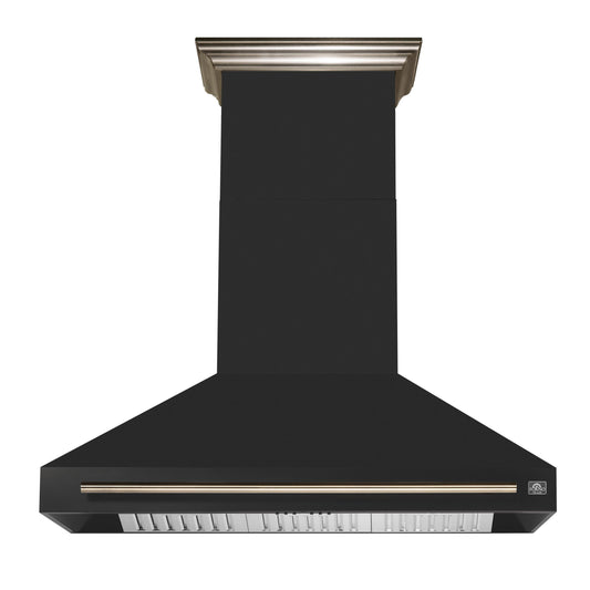 Forno FRHWM509548BLK Forno Aria 48 Inch Wall-Mounted Range Hood In Black