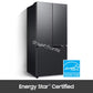 Samsung RF18A5101MT 18 Cu. Ft. Counter Depth 3-Door French Door Refrigerator In Matte Black Steel