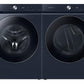 Samsung F1657832568289 Bespoke Ultra Capacity Ai Front Load Washer And Gas Dryer In Brushed Navy