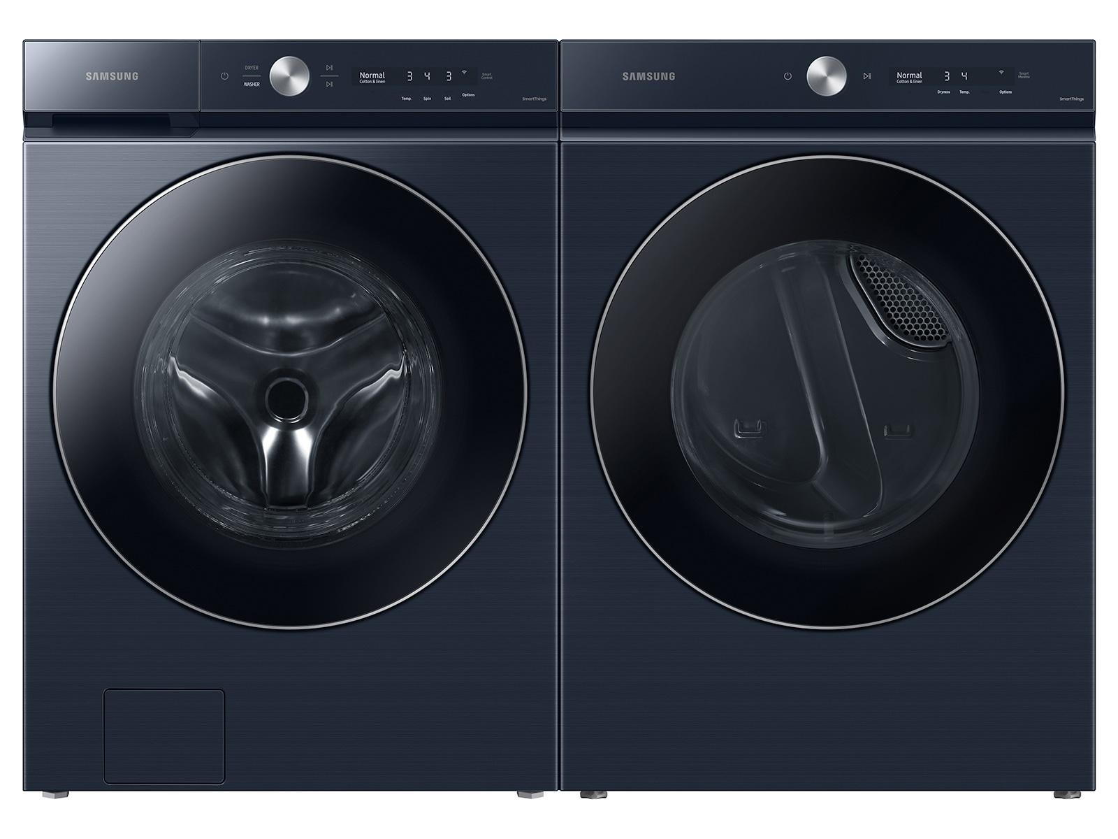 Samsung F1657832568289 Bespoke Ultra Capacity Ai Front Load Washer And Gas Dryer In Brushed Navy
