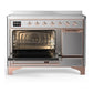 Ilve UMIB48QNR3SSP Ilve Umib48Qnr3Ssp Majestic Iii 48 Inch Induction Range With 6 Elements, 5.02 Cu. Ft. Total Oven Capacity (Solid Door, Stainless Steel, Copper)