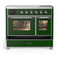 Ilve UMDIB40NR3EGC Ilve Umdib40Nr3Egc Majestic Iii 40 Inch Induction Range With 6 Elements, 3.82 Cu. Ft. Total Oven Capacity (Triple Glass Door, Emerald Green, Chrome)