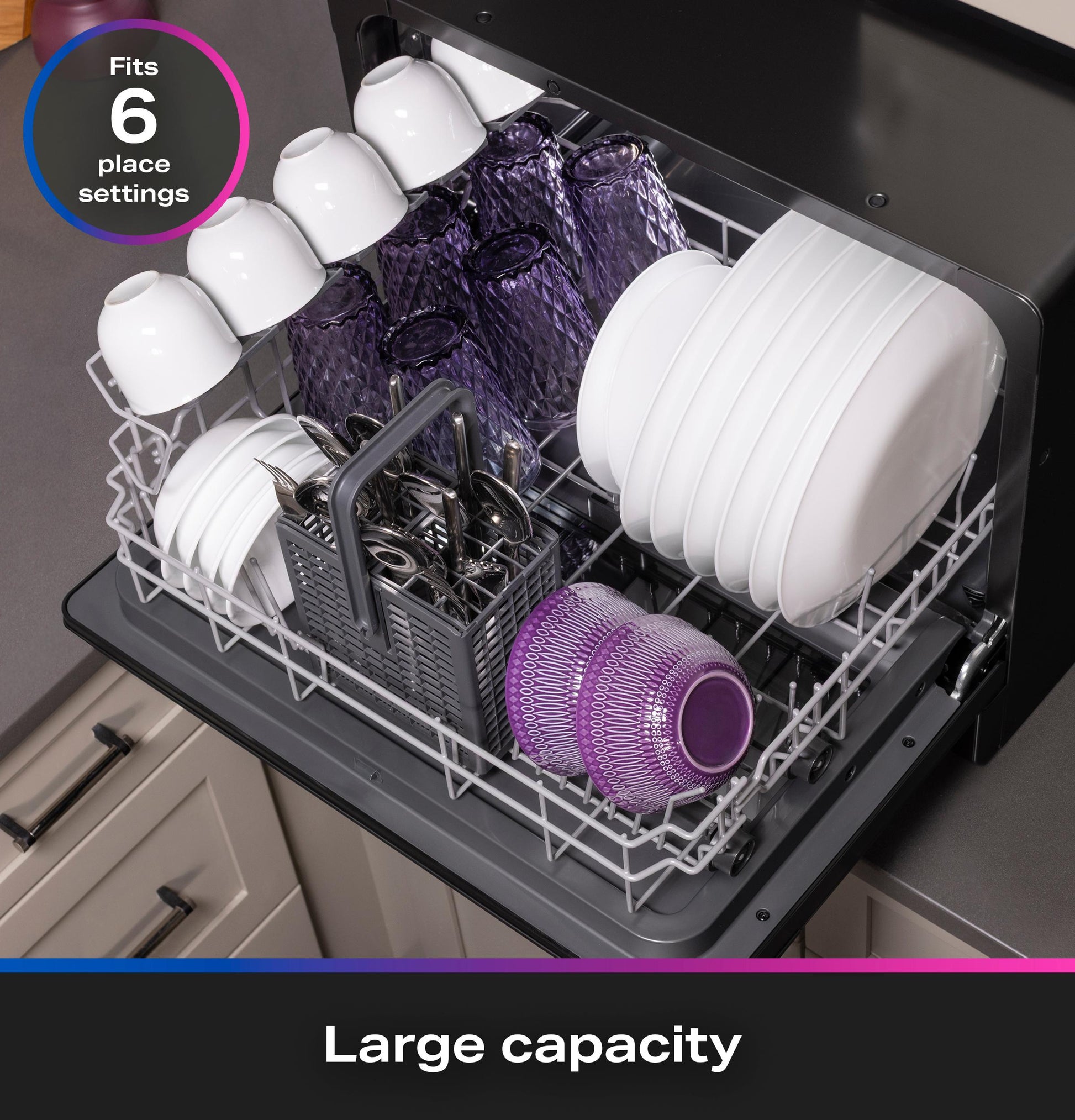 Ge Appliances PZF560HGWBB Ge Profile&#8482; Energy Star® Smart Compact Dishwasher For Countertop Or Built-In