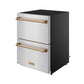 Thor Kitchen RF24UBRZ 24 Inch Undercounter Built-In Or Freestanding Drawer Refrigerator - Stainless Steel/Bronze Gordon Ramsay Series