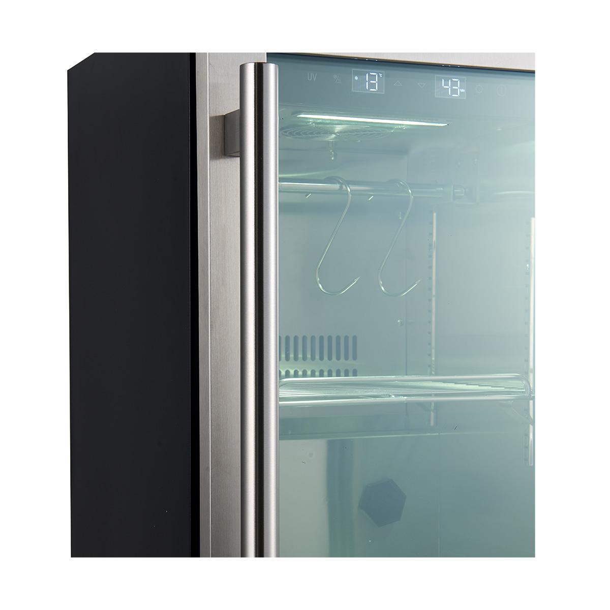 Forno FFSDA686417 Forno Asciutto 17-Inch Dry Aging Cabinet, Stainless Steel 304, 1.84 Cu.Ft, Led Lighting, Adjustable Shelves