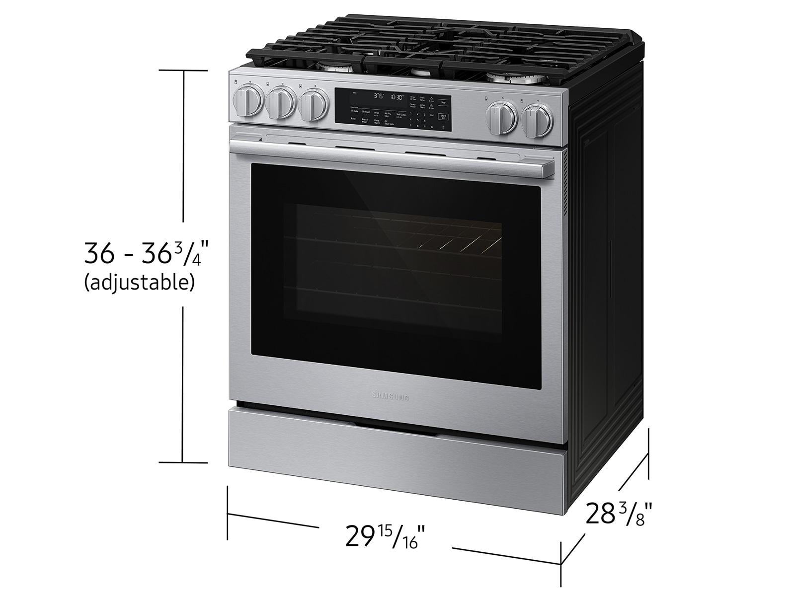 Samsung NSG90H60SR Bespoke Smart Slide-In Gas Range Pro Style Elite Design Illuminated Knobs Air Fry Max