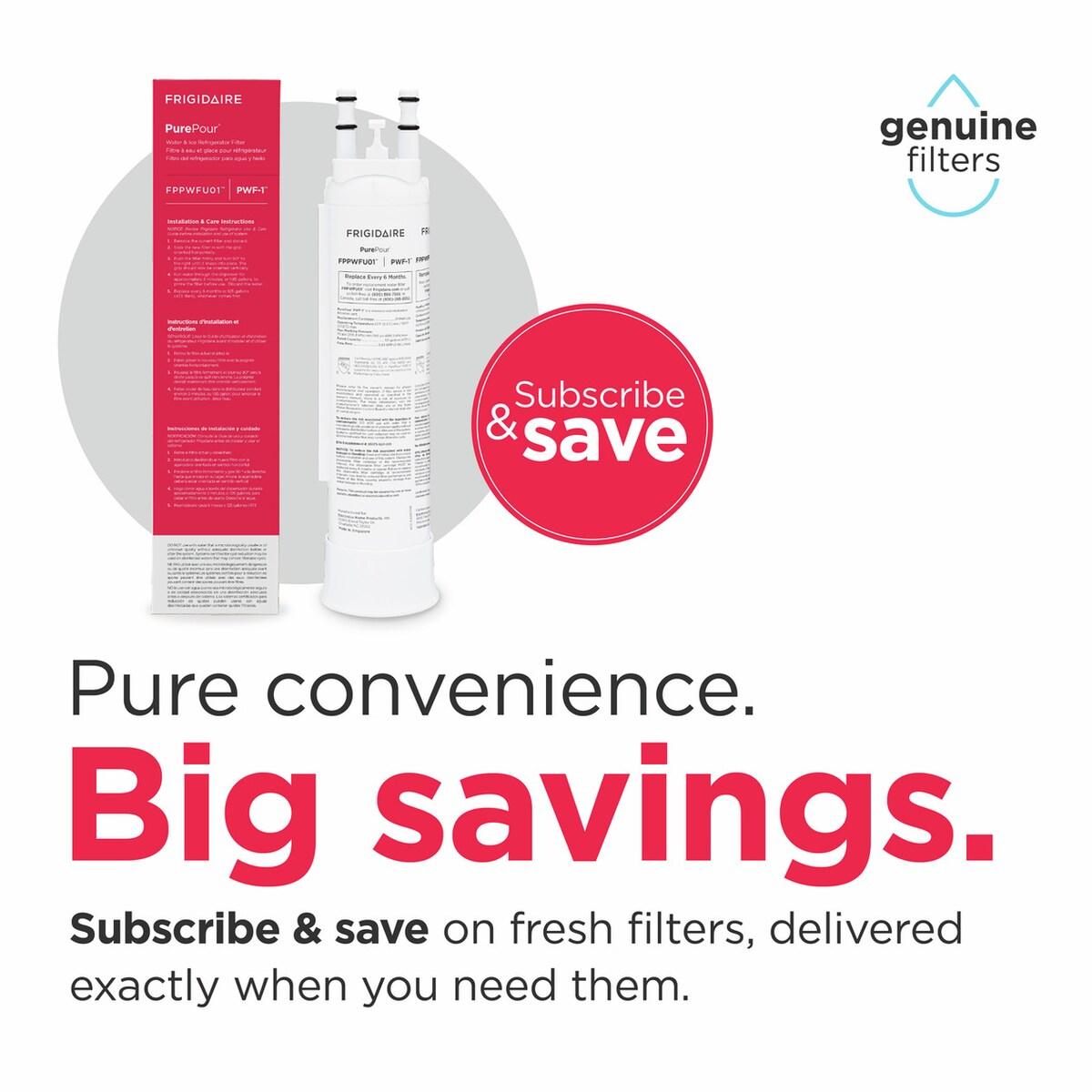 Frigidaire FPPWFU01 Purepour™ Water And Ice Refrigerator Filter Pwf-1™