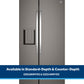 Ge Appliances GZS24NMYES Ge® 23.6 Cu. Ft. Counter-Depth Side-By-Side Refrigerator With Extra Tall Dispenser And In-Door Icemaker