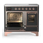 Ilve UMDIB40NR3MGP Ilve Umdib40Nr3Mgp Majestic Iii 40 Inch Induction Range With 6 Elements, 3.82 Cu. Ft. Total Oven Capacity (Triple Glass Door, Graphite Matte, Copper)