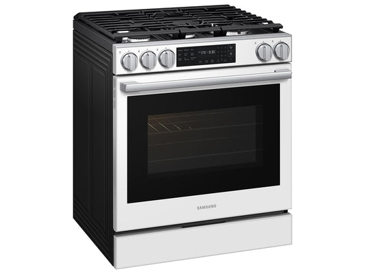 Samsung NSG80H60SW Bespoke Smart Slide-In Gas Range Pro Style Design Air Fry Max True Convection