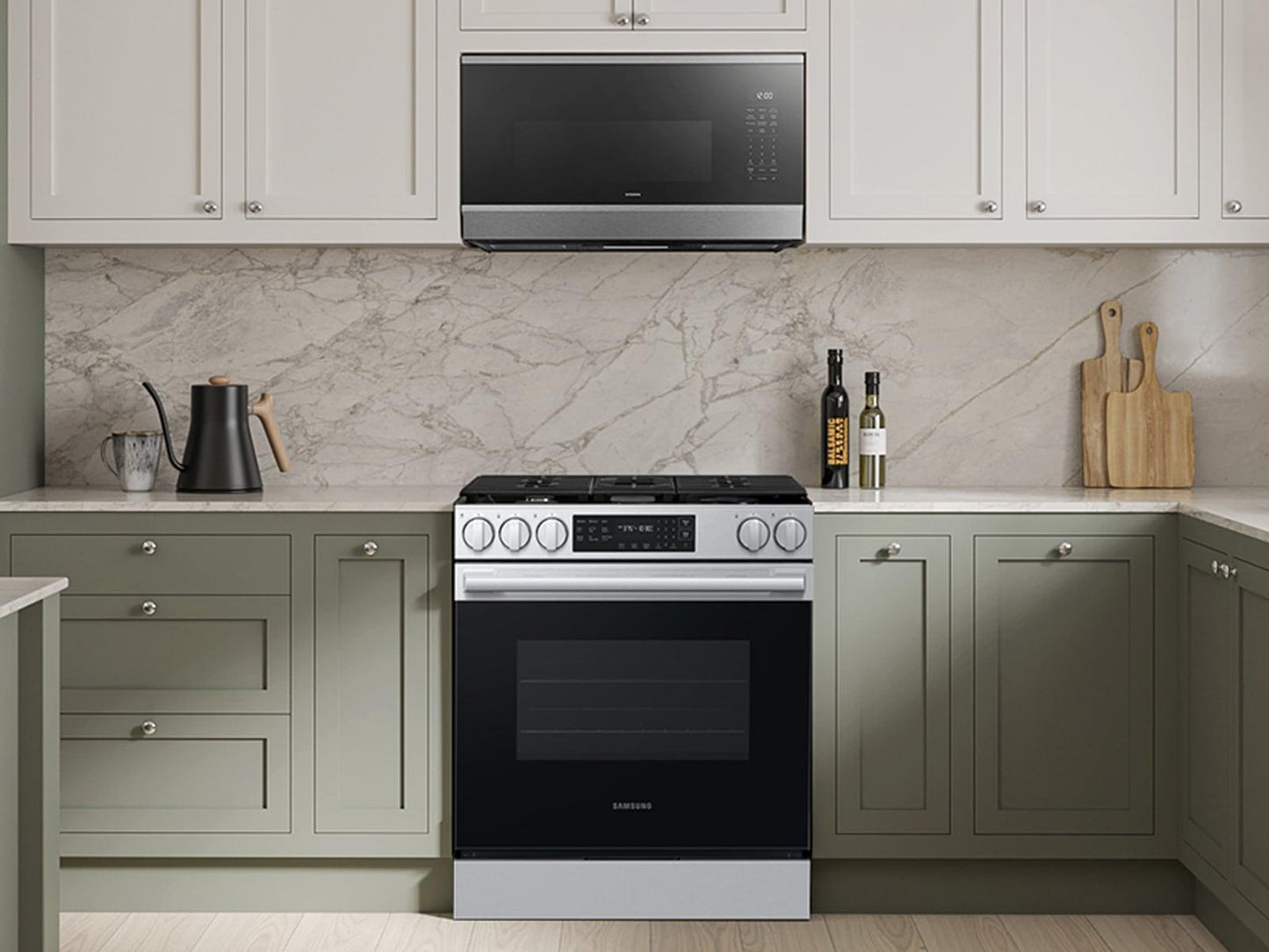 Samsung NSG80H60XRAA Bespoke Smart Slide-In Gas Range Pro Style Design Air Fry Max True Convection