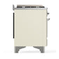 Ilve UM48FSQNR3AWC Ilve Um48Fsqnr3Awc Majestic Iii 48 Inch Dual Fuel Range With 5 Black Brass Burners, Griddle And French Top, Dual Function Burner Up To 25,000 Btu (Natural Gas, Solid Door, Antique White, Chrome)
