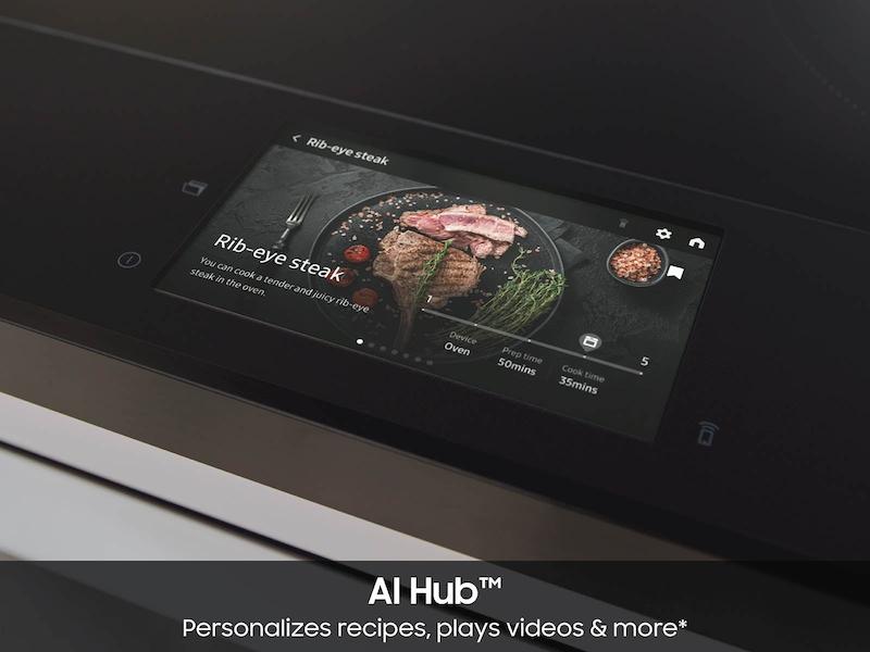 Samsung NSI6DB990012 Bespoke Slide-In Induction Range 6.3 Cu. Ft. In White Glass With Ai Hub™ & Smart Oven Camera