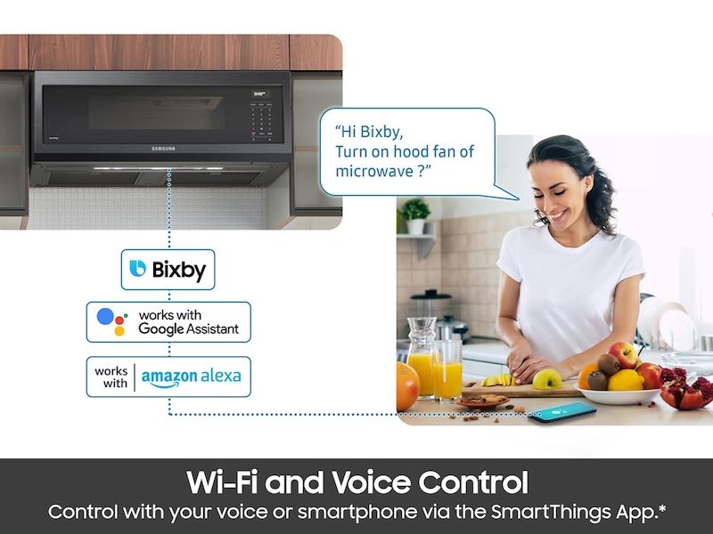 Samsung ME11F7510MT 1.1 Cu. Ft. Smart Slim Over-The-Range Microwave With 400 Cfm Ventilation In Matte Black Steel