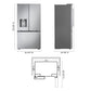 Lg LF24Z6330S 24 Cu. Ft. Counter-Depth Max™ With Zero Clearance™ 3-Door French Door Refrigerator