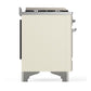 Ilve UM60FSQNR3AWCLP Ilve Um60Fsqnr3Awclp Majestic Iii 60 Inch Dual Fuel Range With 7 Burners, Griddle And French Top, Dual Function Burner With Up To 25,000 Btu (Liquid Propane, Solid Door, Antique White, Chrome)