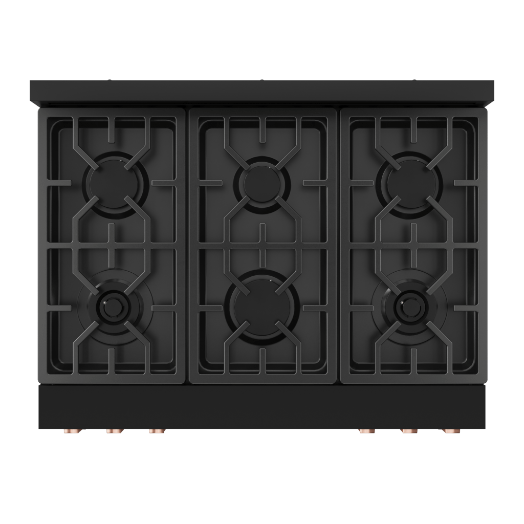 Thor Kitchen RSG36BRSG 36 Inch Professional Gas Range With Tilt Panel Touch Control In Black/Rose Gold Gordon Ramsay Series - Rsg36B-Rsg