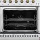 Forno FFSGS611348WHT Forno Antico 48-Inch Dual Fuel Range, White With Antique Brass Finish, 8 Burners, 94,000 Btu, 5.5 Cu.Ft. Double Ovens & Griddle
