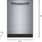 Bosch SHP65DM5N 500 Series, Built-Under Dishwasher, 24'', Brushed Steel Anti-Fingerprint