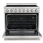 Forno FFSEL601136 Forno Paolo 36 Inch Freestanding Electric Range, Stainless Steel, 5.44 Cu.Ft, True Convection Oven, Energy Efficient