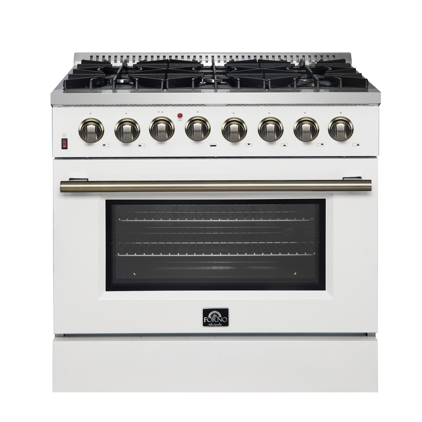 Forno FFSGS615636WHT Forno Galiano 36" Freestanding Dual Fuel Range In White